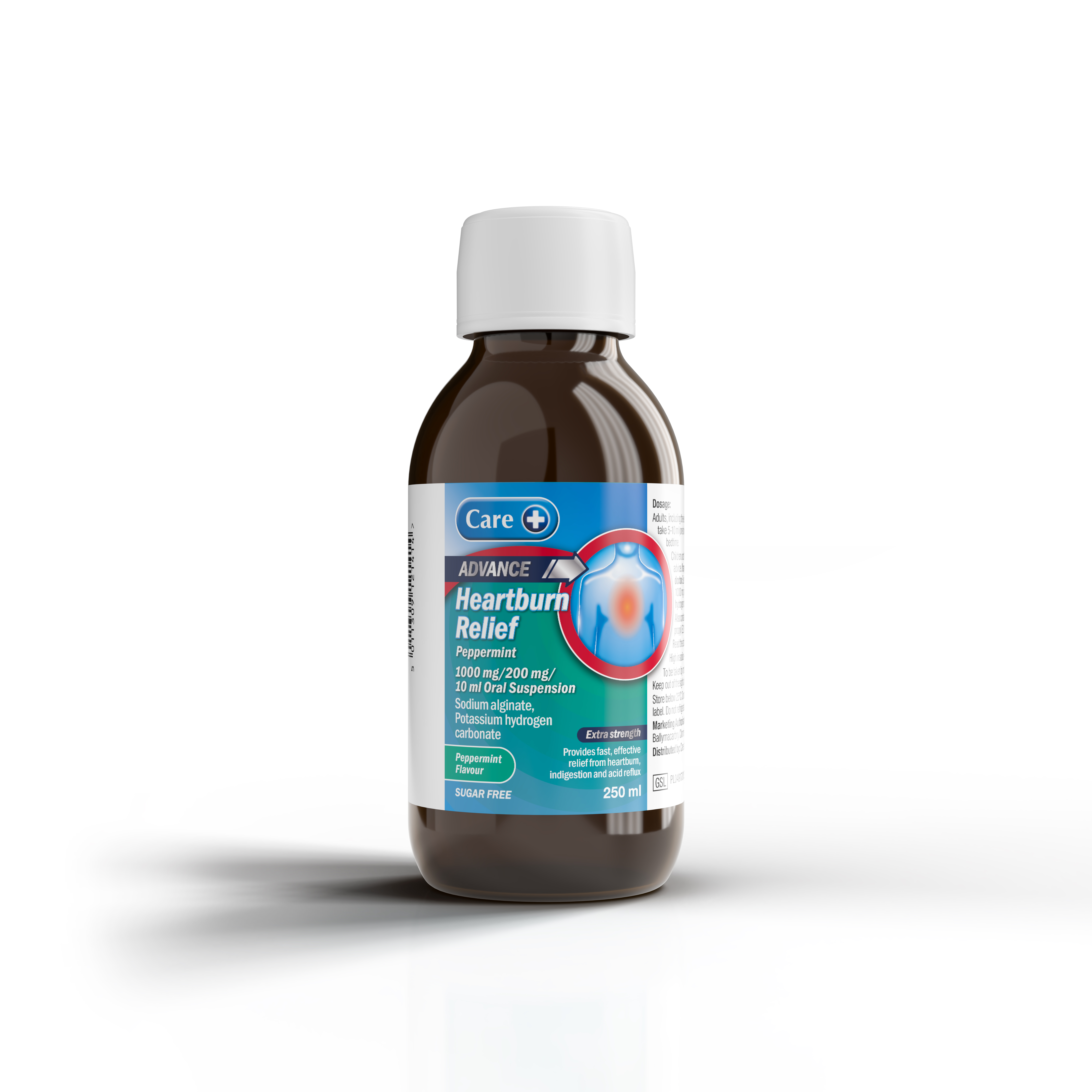 Care Heartburn Advance Peppermint 250ml
